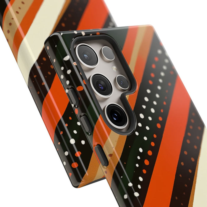Retro Aardetinten Gestreept Patroon