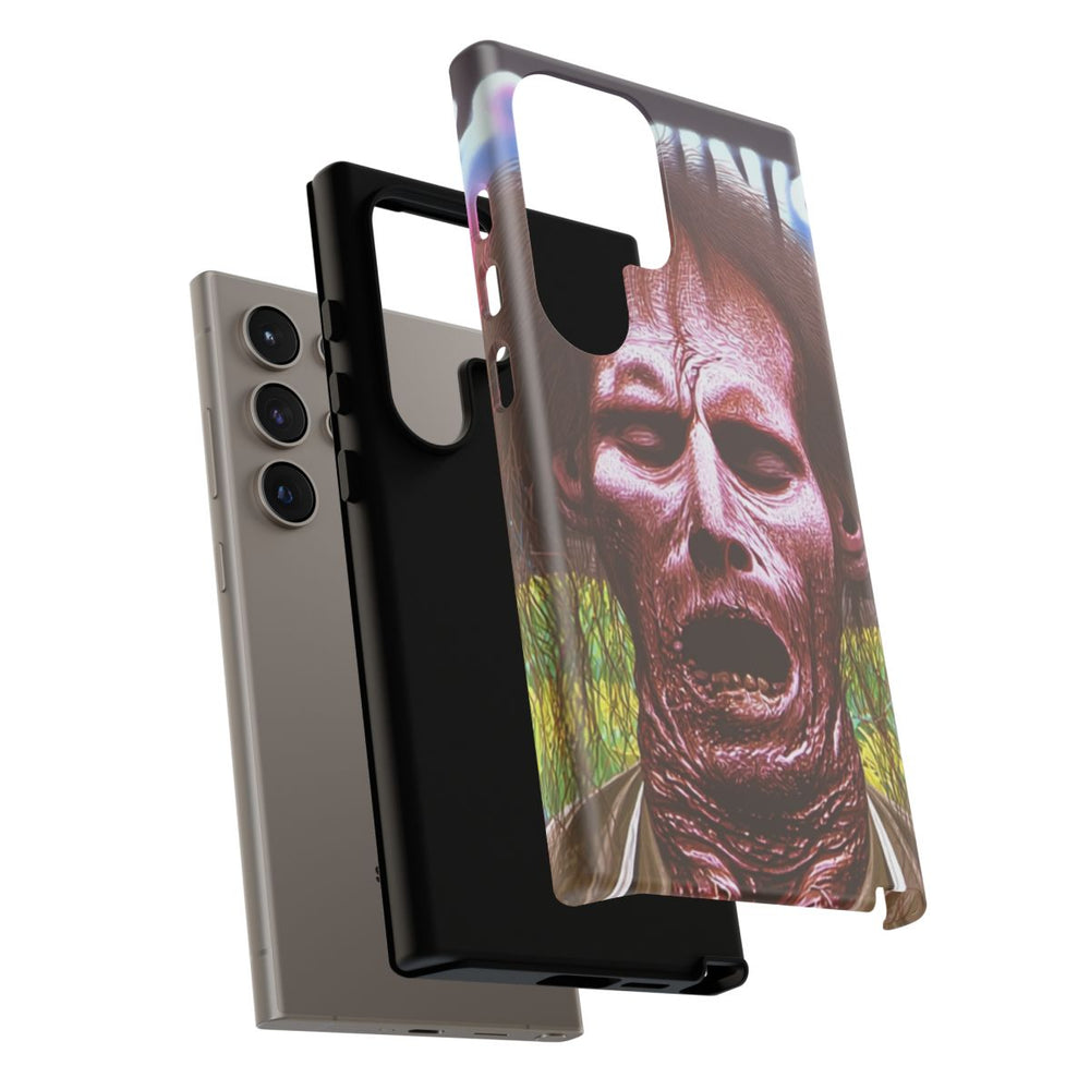 Surrealistisch Zombiegezicht met Vurige Lucht