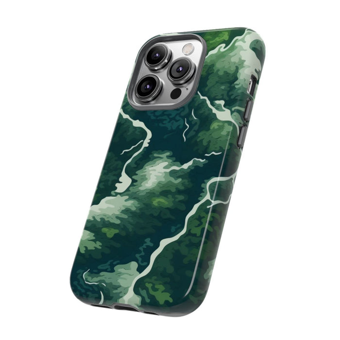 Abstracte Groene Rivier en Bospatroon