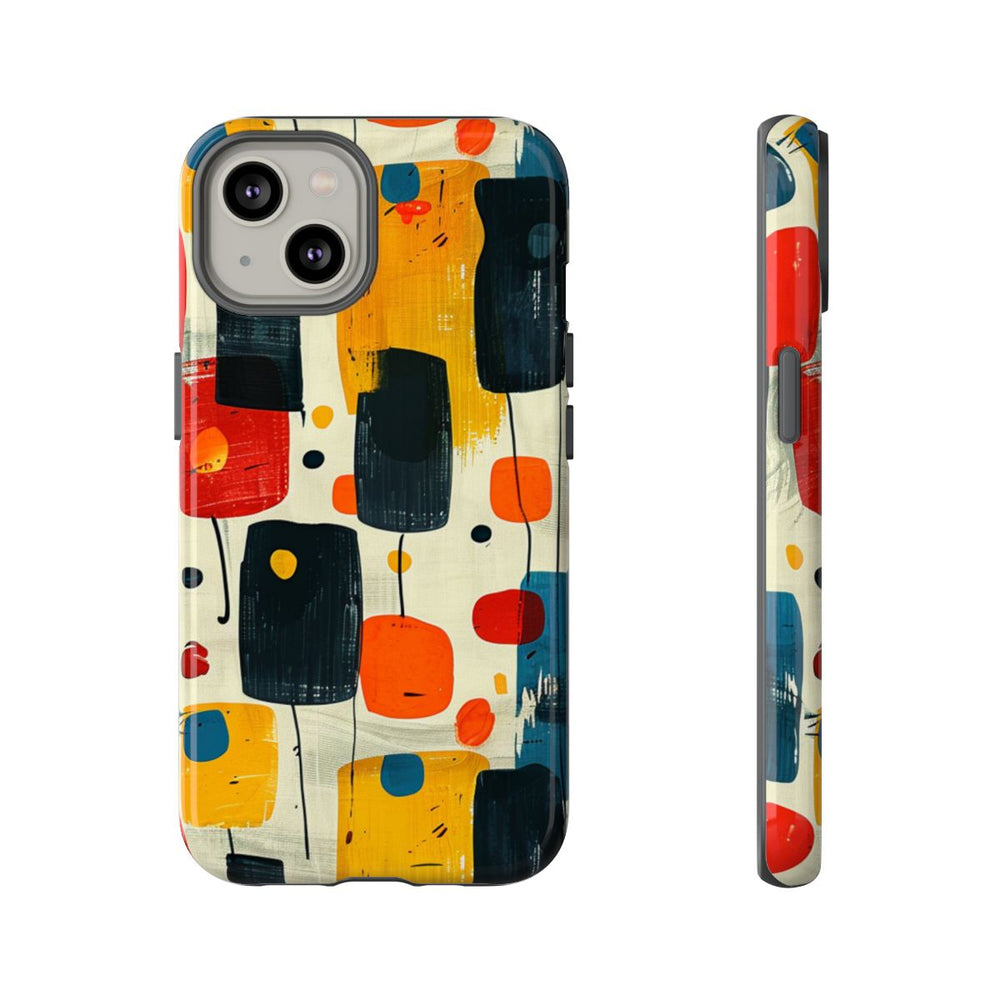 Mid-Century Abstract Geometrisch Patroon