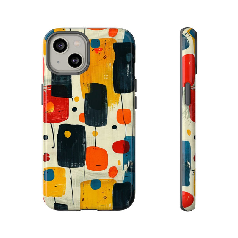 Mid-Century Abstract Geometrisch Patroon