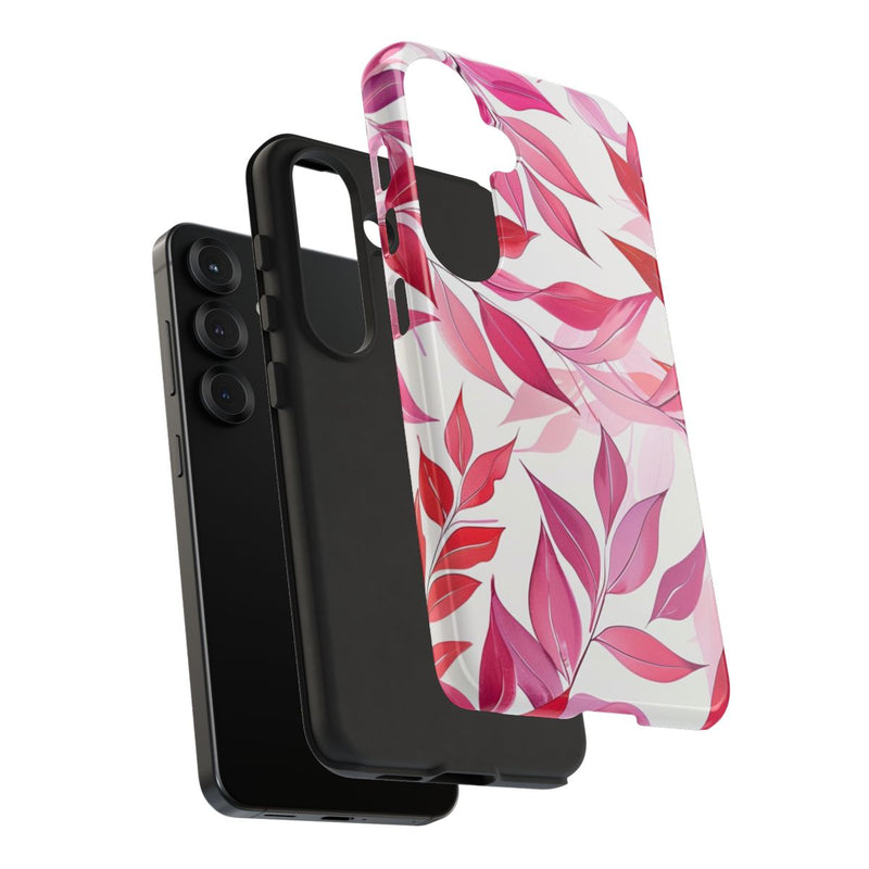 Roze en Rode Bladerenpatroon