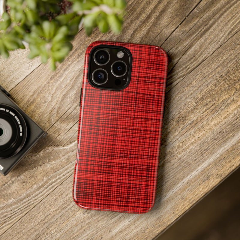 Rood Geruit Textielpatroon