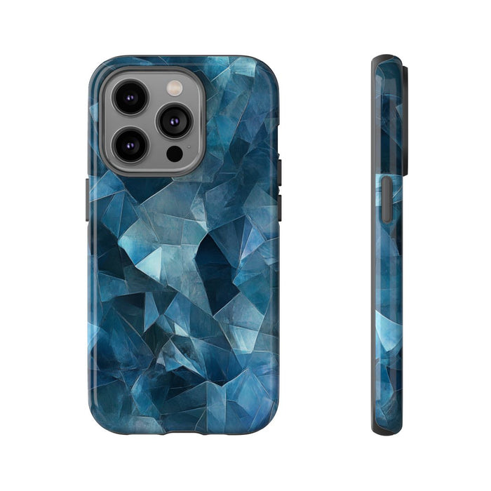 Blauw Gekristalliseerd Abstract Patroon