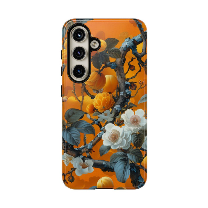 Vintage Botanisch Oranje Bloemenpatroon