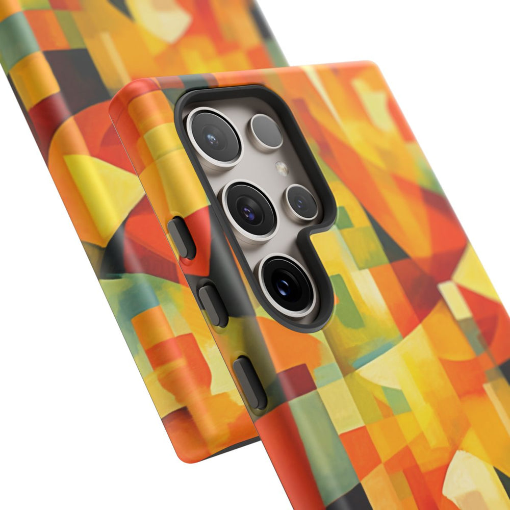 Abstracte Geometrische Vormen in Warme Kleuren