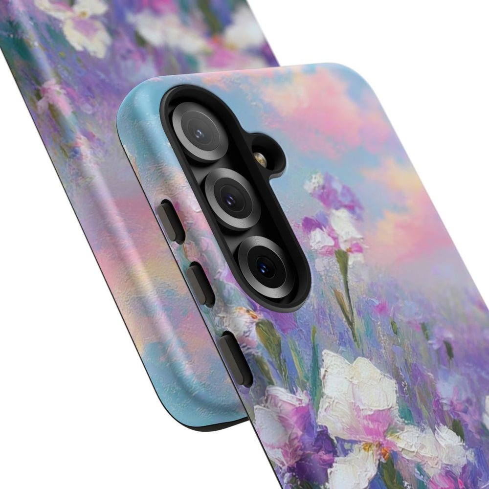 Pastelkleurige Irisbloemen Schildering