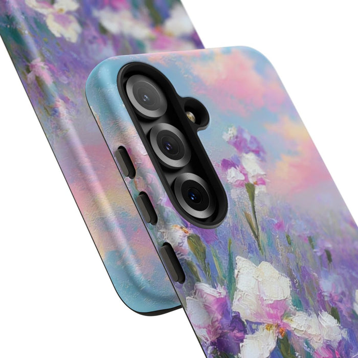 Pastelkleurige Irisbloemen Schildering