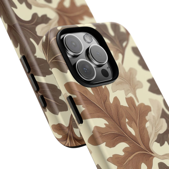 Eikenbladerenpatroon in Neutrale Kleuren