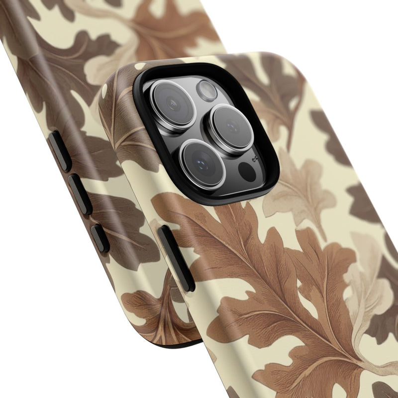 Eikenbladerenpatroon in Neutrale Kleuren