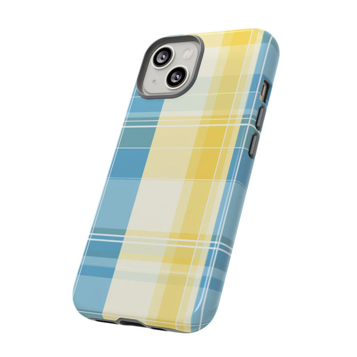 Ocean Blue en Geel Geruit Patroon