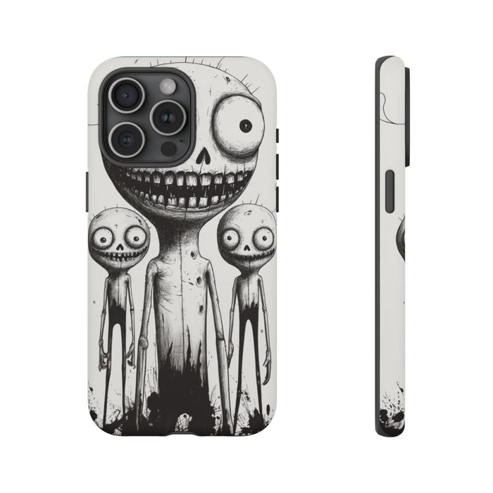 Monochrome Slanke Griezelige Monsters