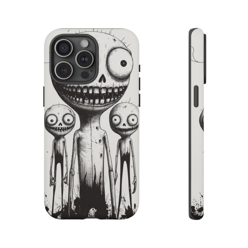 Monochrome Slanke Griezelige Monsters