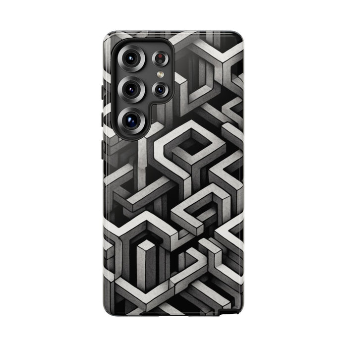 Monochrome Geometrisch Optisch Illusiepatroon