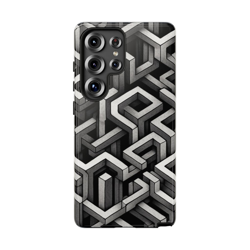 Monochrome Geometrisch Optisch Illusiepatroon