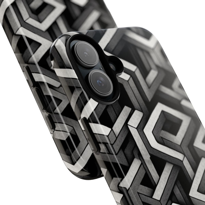 Monochrome Geometrisch Optisch Illusiepatroon