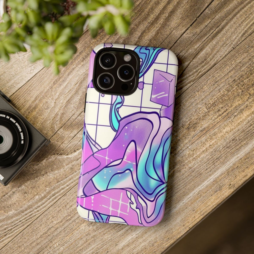 Abstract Kristal Vaporwave Patroon