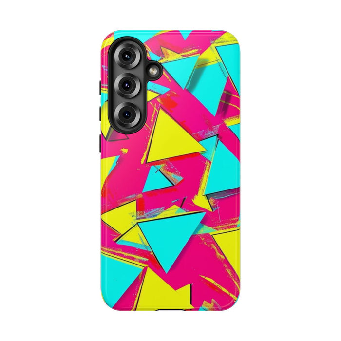 Neon Driehoeken Abstract Patroon