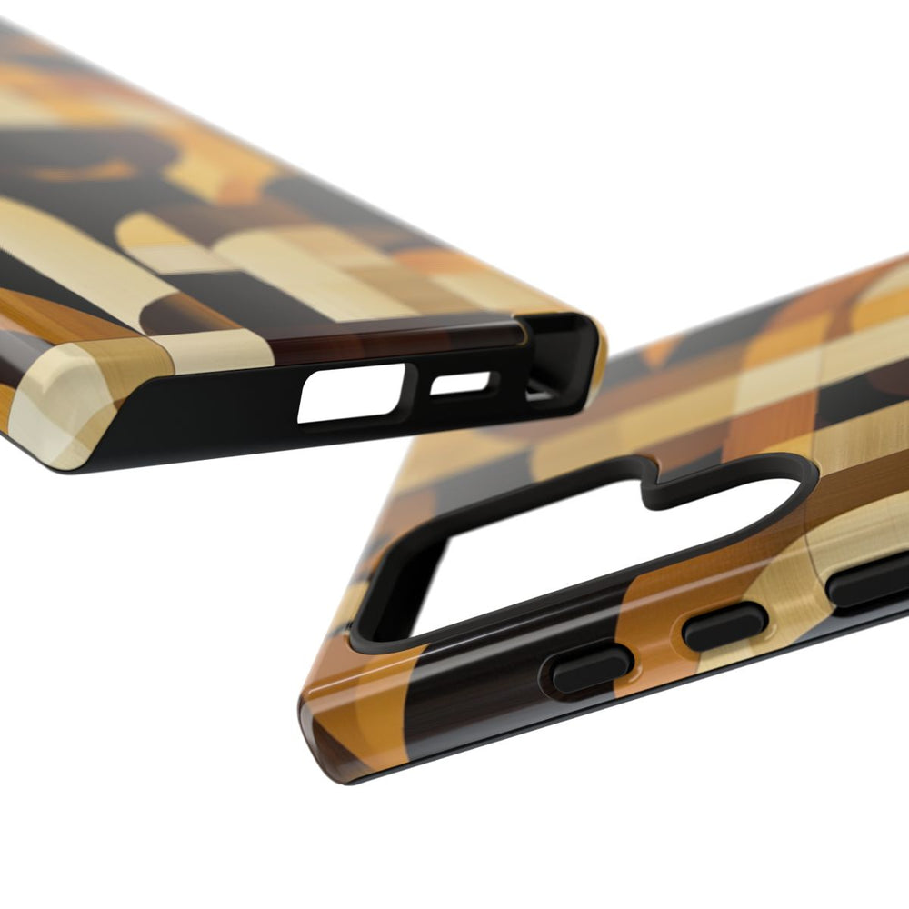 Geometrisch Bruin-Goud Art Deco Patroon