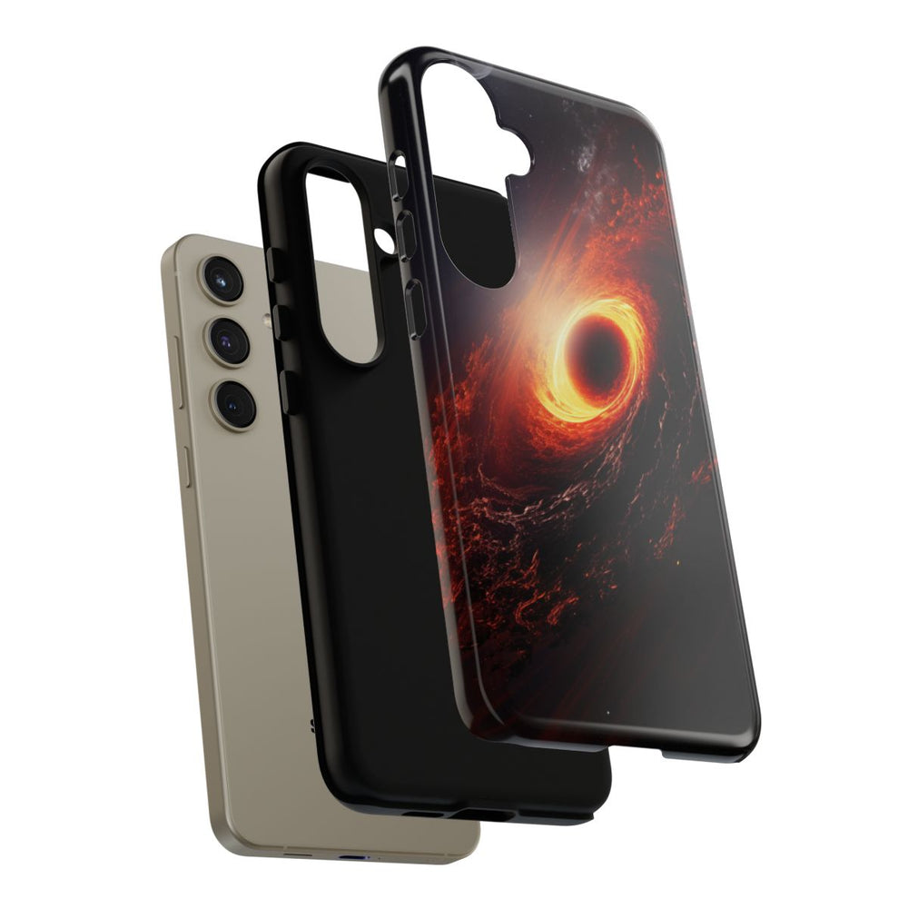 Vurige Zwarte Gat in de Ruimte