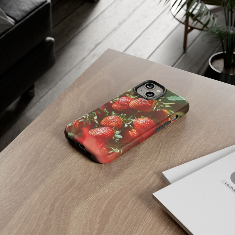 Close-up van Rode Aardbeien met Vageffect