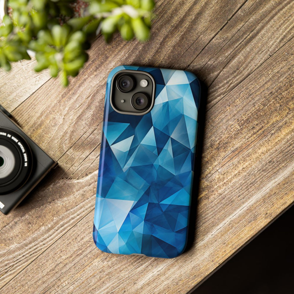 Blauw Geometrisch Driehoekenpatroon
