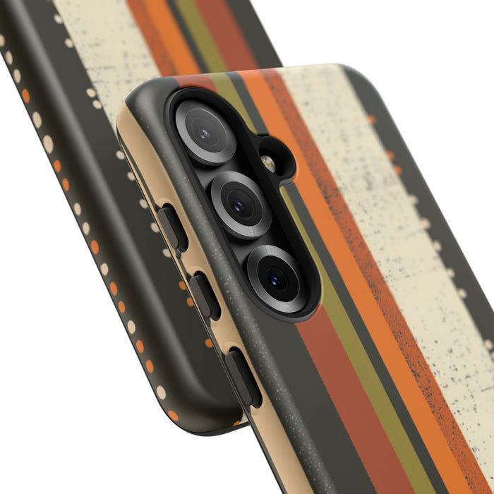 Retro Verticale Strepen en Stippenpatroon