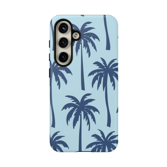 Blauw Palmbomenpatroon