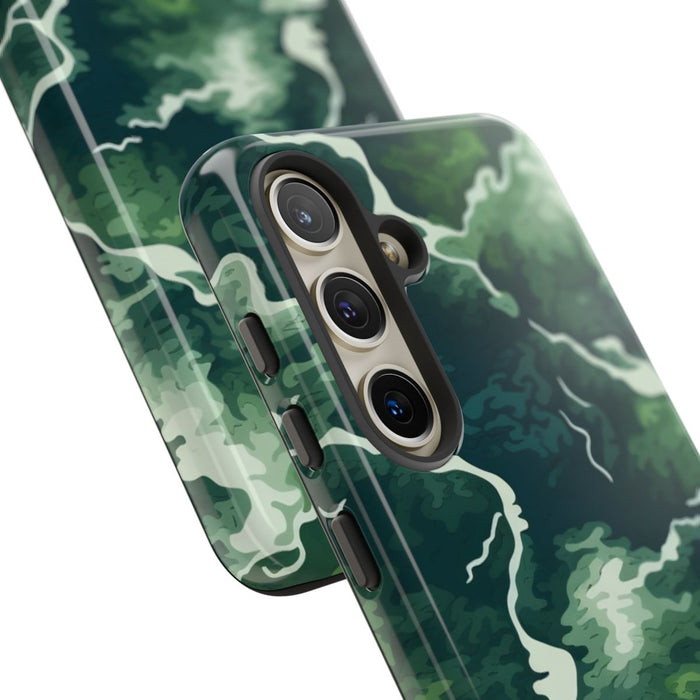 Abstracte Groene Rivier en Bospatroon