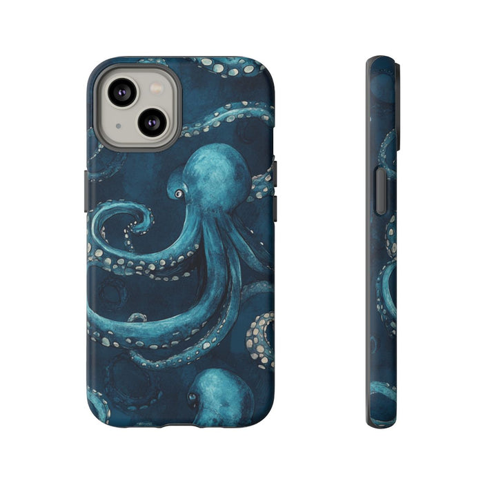 Blauw Octopus Tentakelpatroon