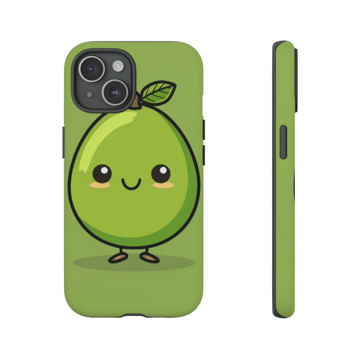 Schattige Groene Avocado in Cartoonstijl