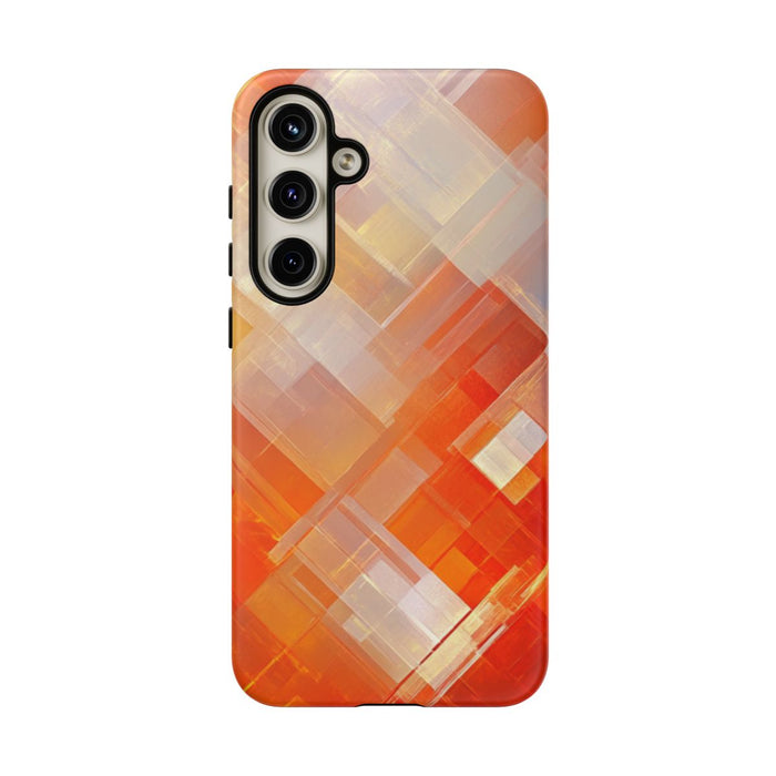 Abstract Oranje Geometrisch Patroon
