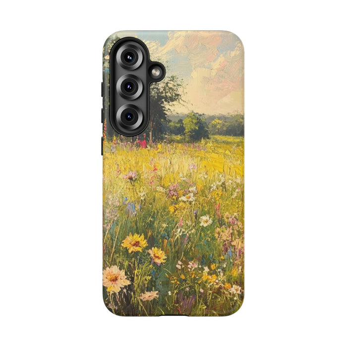 Zonnige Bloemenweide Schildering