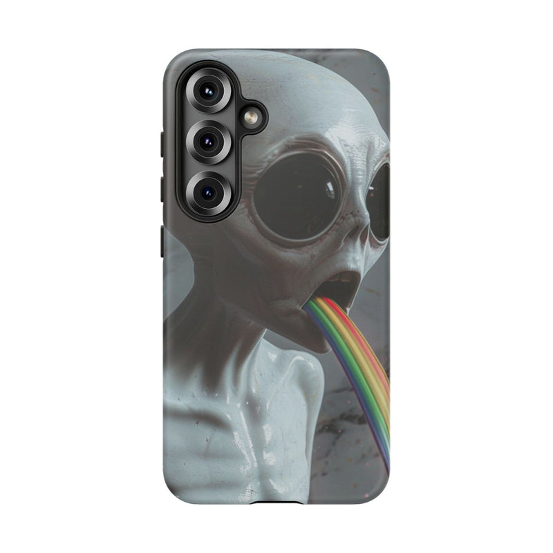 Grijze Alien met Regenboogstraal