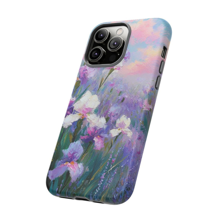 Pastelkleurige Irisbloemen Schildering