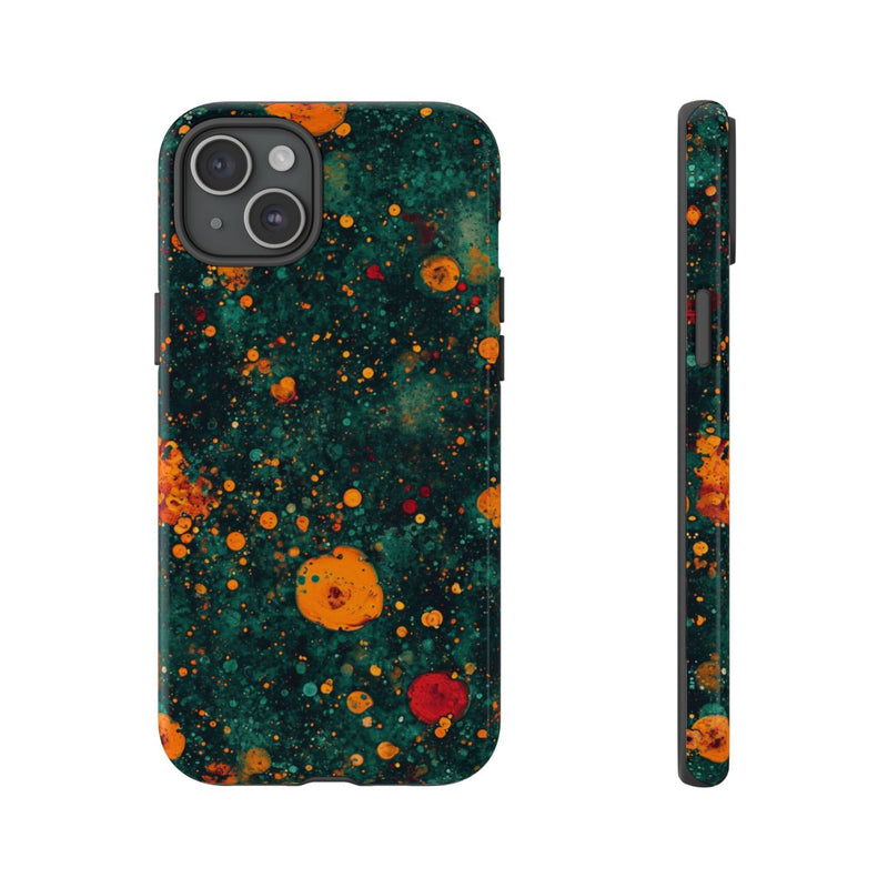 Abstracte Oranje en Teal Bellenpatroon