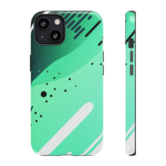 Geometrisch Groen-Zwart Abstract Patroon