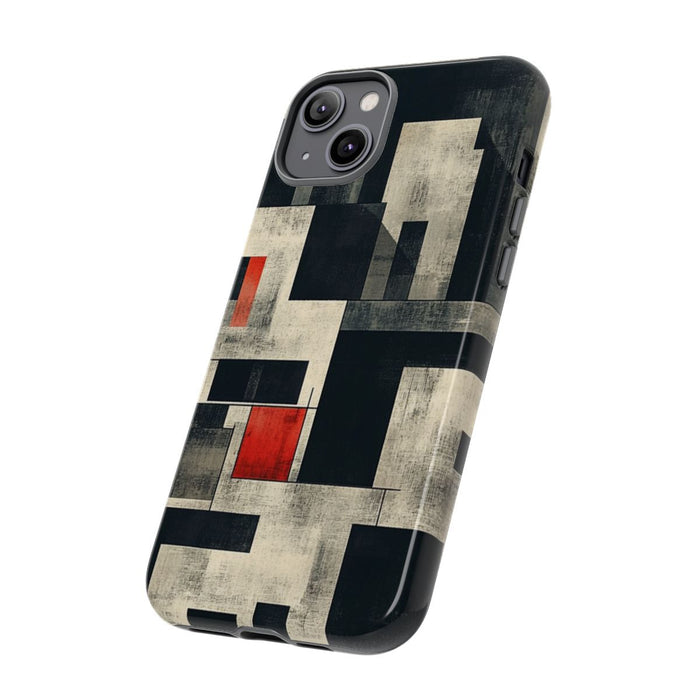 Abstract Geometrisch Patroon met Rode Accenten