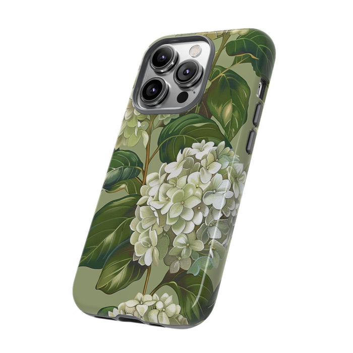 Realistisch Witte Hortensia Bloemenpatroon