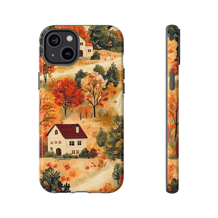 Herfstlandschap met Huizen