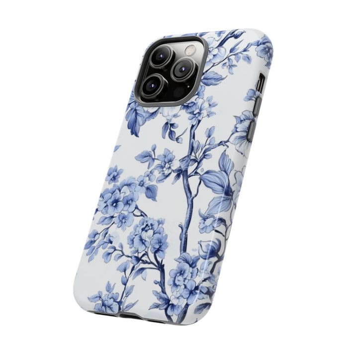 Blauw Vintage Bloemenpatroon