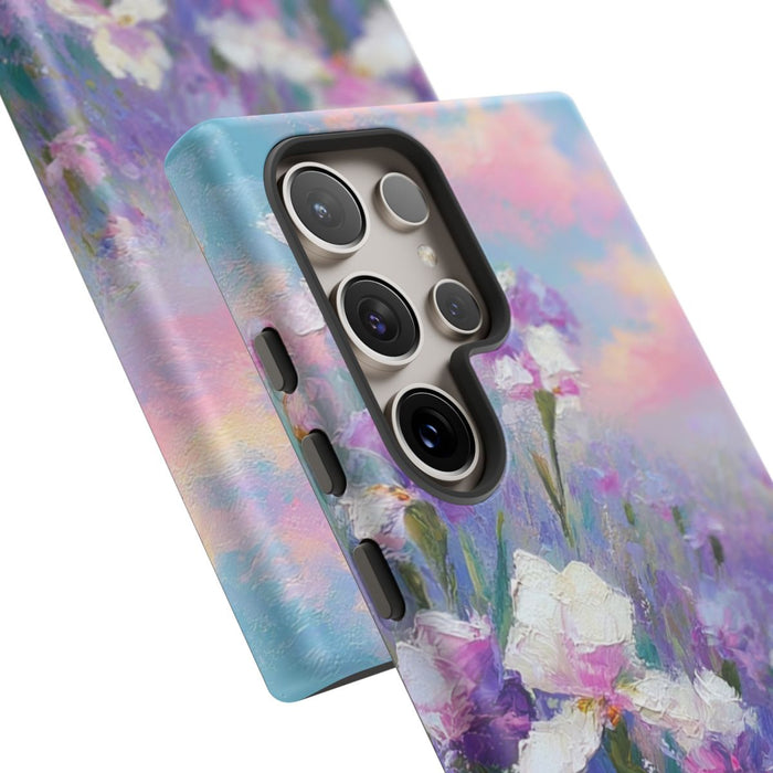 Pastelkleurige Irisbloemen Schildering