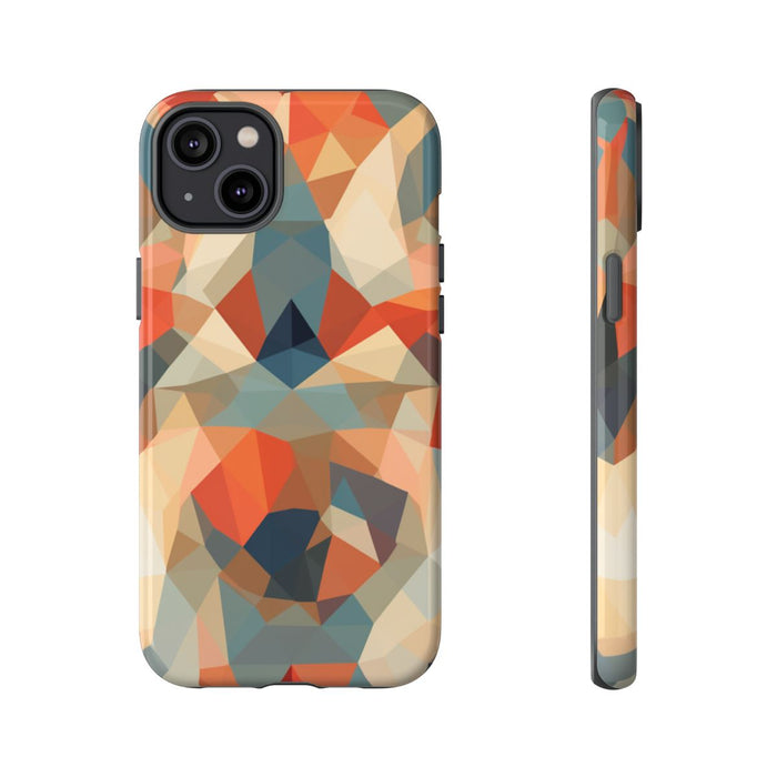 Geometrisch Abstract Patroon in Gedempte Warme Kleuren