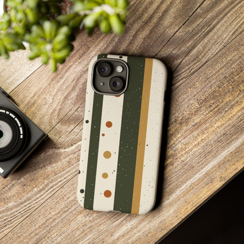Retro Verticale Strepen en Stippenpatroon