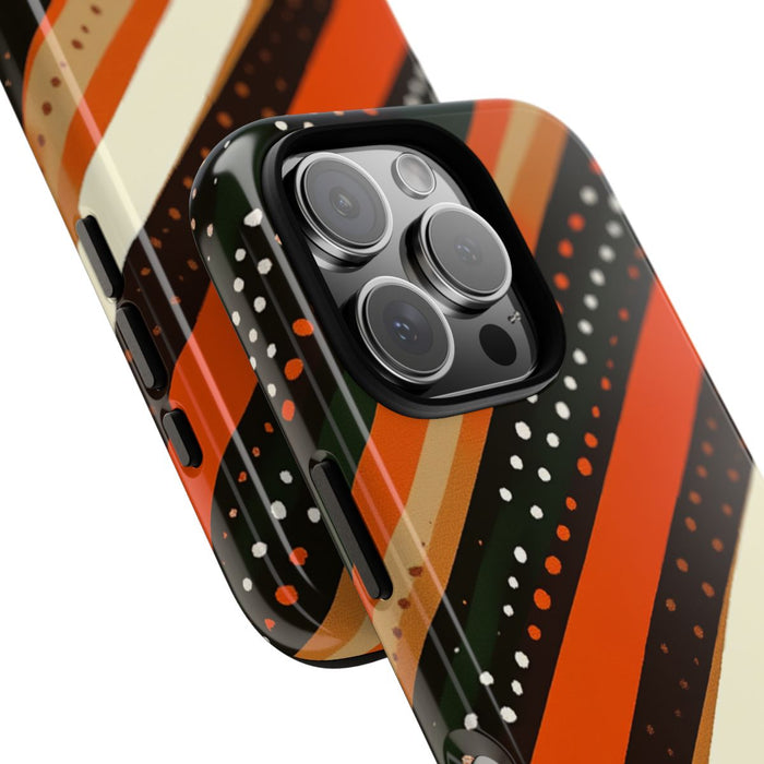 Retro Aardetinten Gestreept Patroon