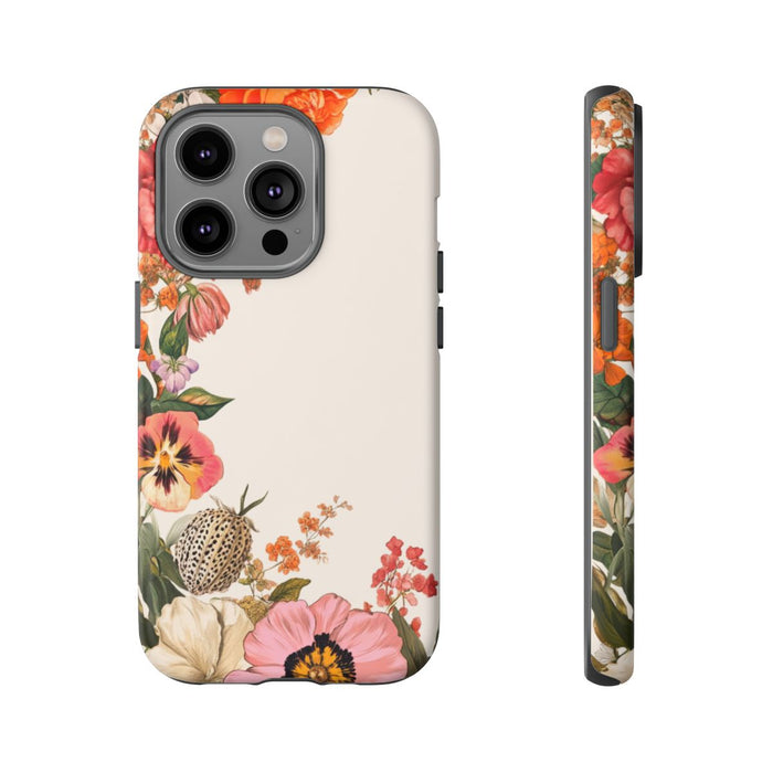 Vintage Botanische Bloemenrand