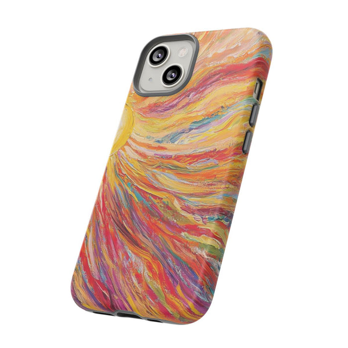 Abstracte Stralende Zonnestralen met Penseelstreken