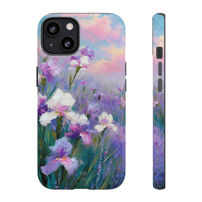 Pastelkleurige Irisbloemen Schildering