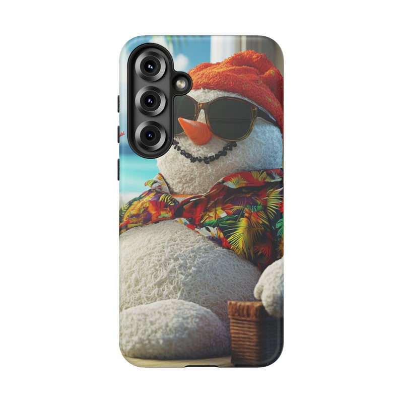 Sneeuwpop met Hawaïshirt en Zonnebril