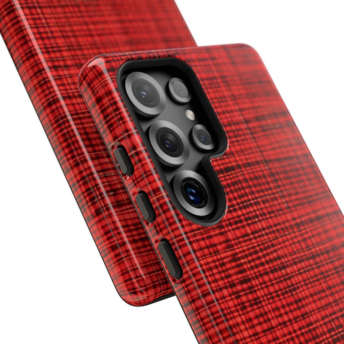 Rood Geruit Textielpatroon